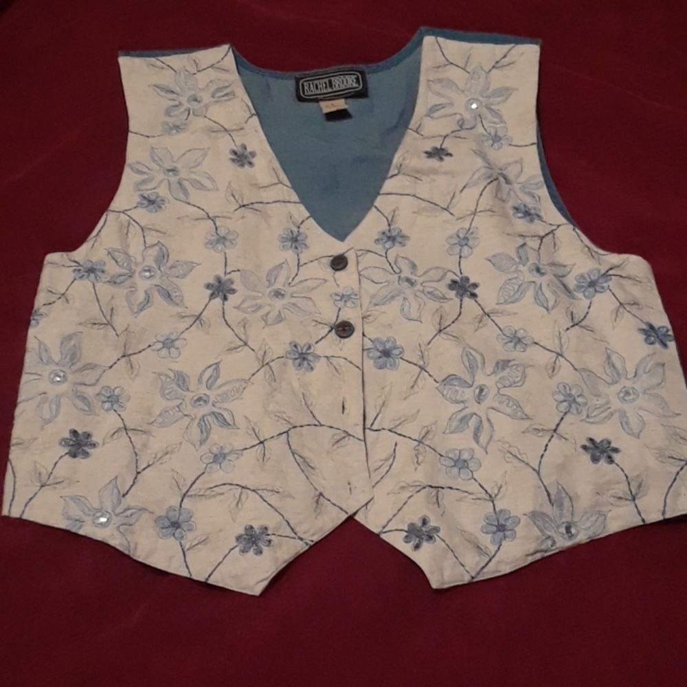 Rachel Brooke light denim vest